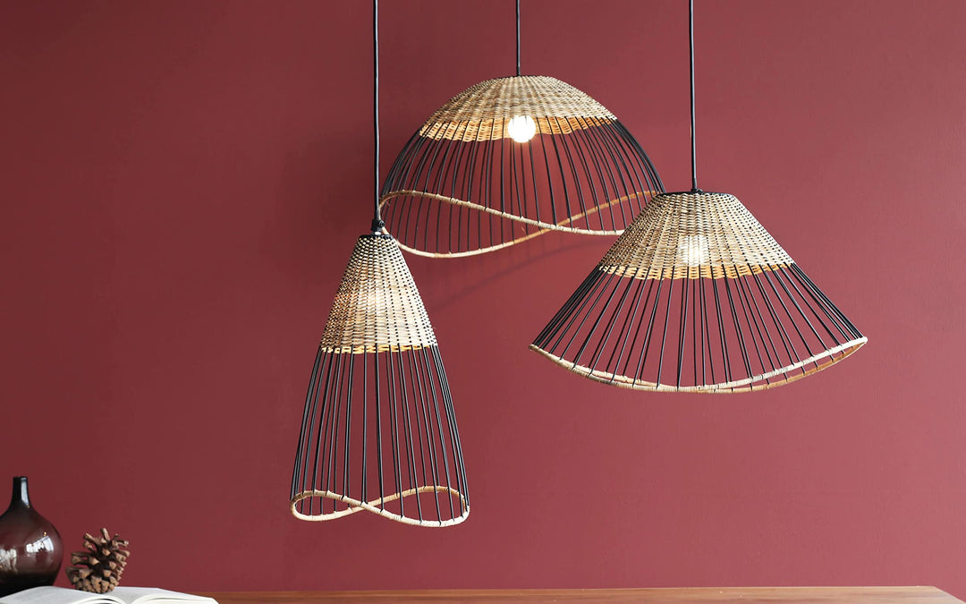 Bamboo Pendant Light for Living Room - Angel by Luxury Rattan Handicrafts 