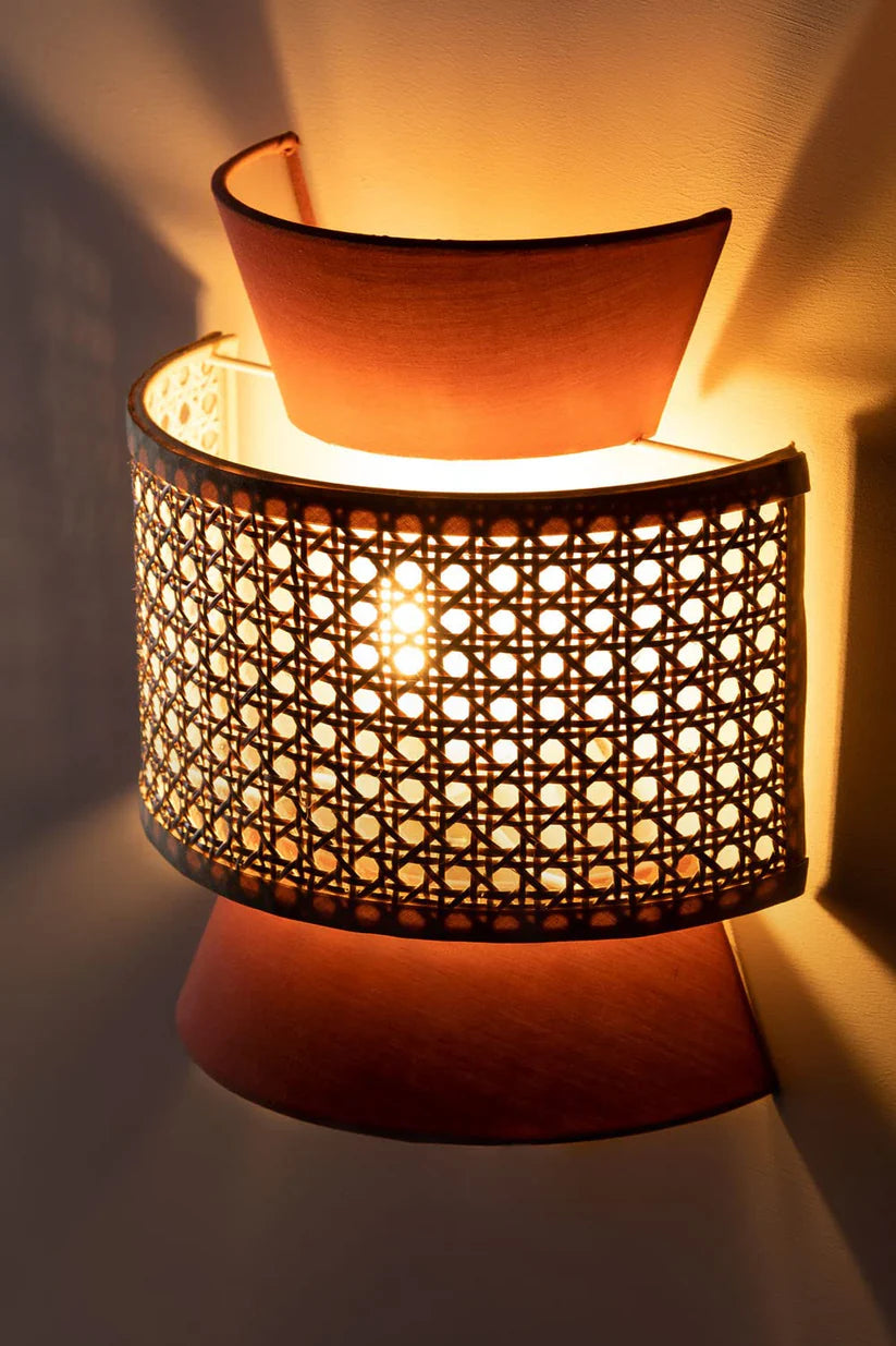 Bamboo Wall Lamp for Living Room | Rattan Wall Light - Aleksandra