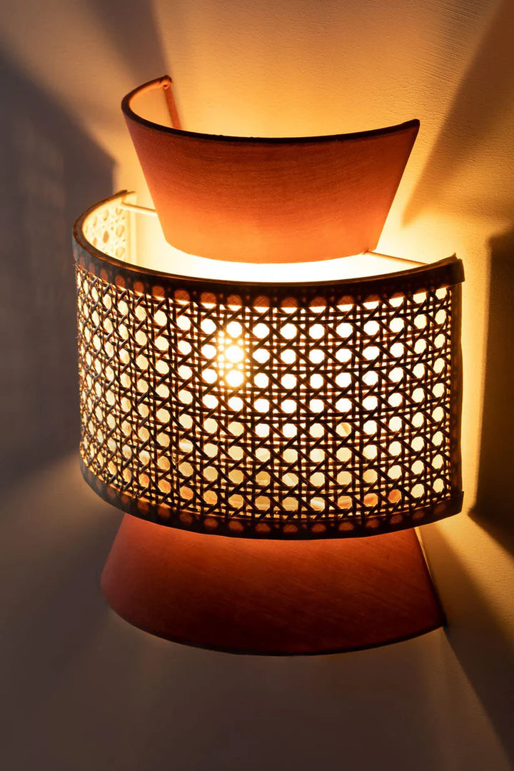 Bamboo Wall Lamp for Living Room | Rattan Wall Light - Aleksandra