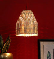 Bamboo Hanging Light for Hallway | Rattan Pendant Lamp - Asher