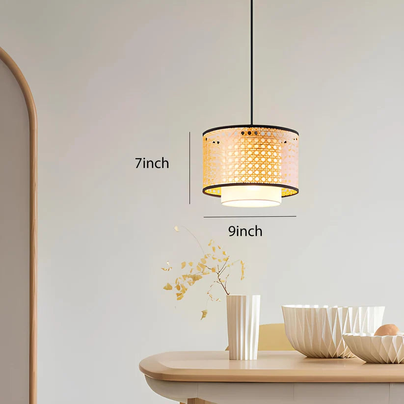 Wicker Hanging Light Set for Living Room - Vantage