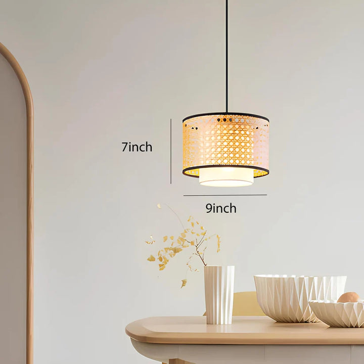 Wicker Hanging Light Set for Living Room - Vantage