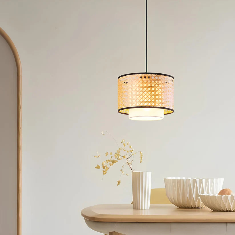 Wicker Hanging Light Set for Living Room - Vantage
