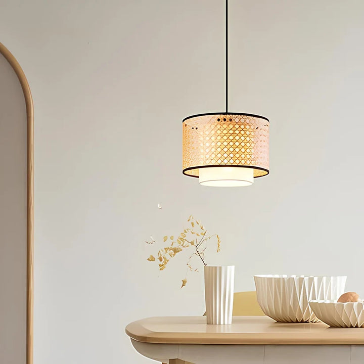Wicker Hanging Light Set for Dining Room | Rattan Pendant Lamp - Erish