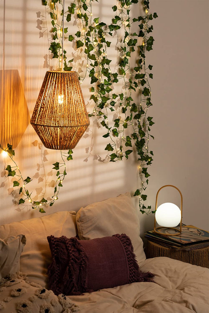 Seagrass Pendant Light for Living Room | Woven Hanging Lamp - Ruby