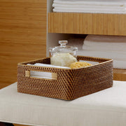 Rattan Wicker Basket for Bathroom | Handmade Storage Organizer - Ulvarston