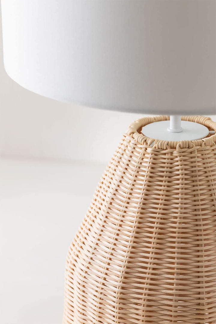 Rattan Table lamp for Living room | Bamboo Bedside table lamp | Cane Table lamp -Asuka by Luxury Rattan Handicrafts 