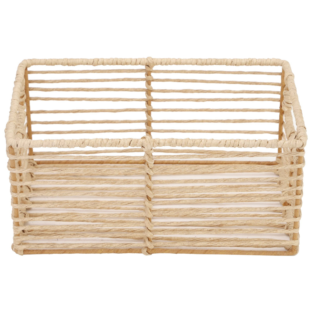 Seagrass Storage Basket 12x8x5 Inch for Bathroom - Corviston