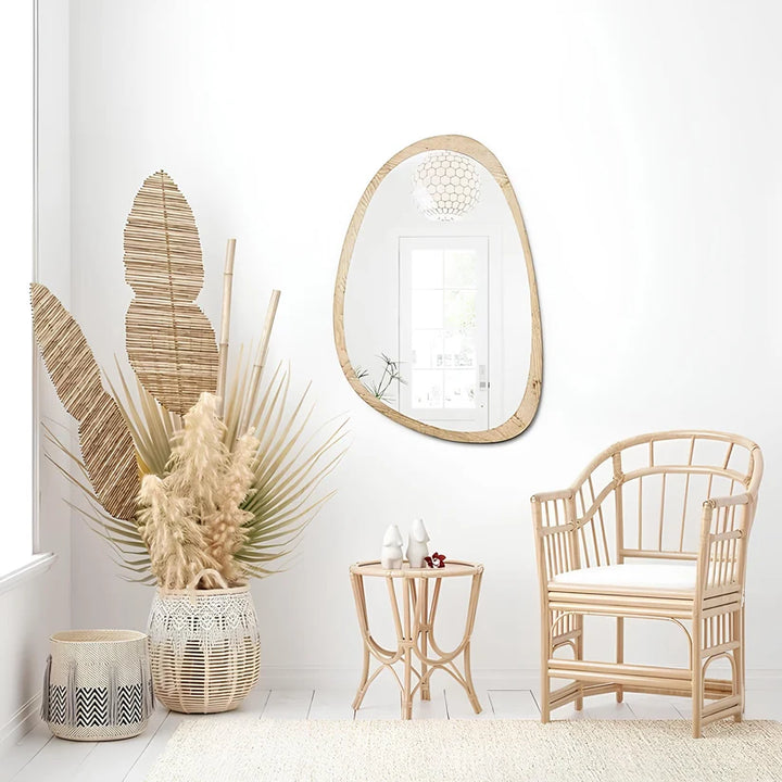 Bamboo Wall Mirror for Living Room - Bond