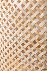 Bamboo Ceiling Light for Bedroom | Rattan Flush Mount Lamp - Aurora