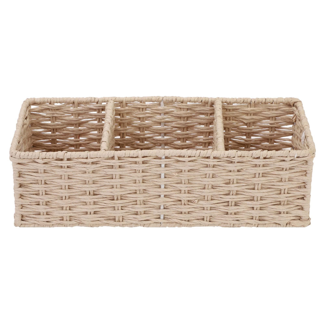 Seagrass Wicker Vanity Tray for Bathroom | Rattan Organizer Tray - Amaya