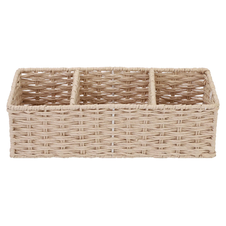 Seagrass Wicker Vanity Tray for Bathroom | Rattan Organizer Tray - Amaya