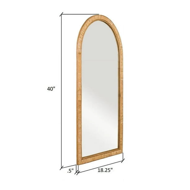Rattan Wall Mirror for Living Room - Keirson