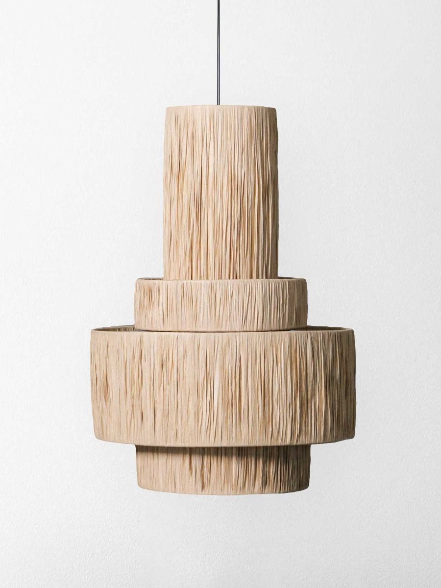 Bamboo Chandelier for Staircase | Cane Hanging Light - Callum