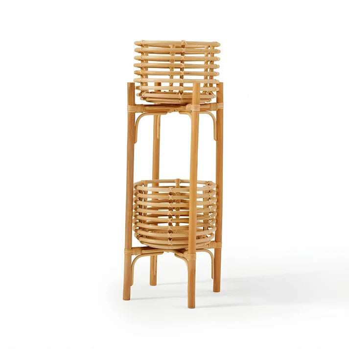 Rattan Planter with Stand | Bamboo Plant Pot in 5 Sizes - Pryorson