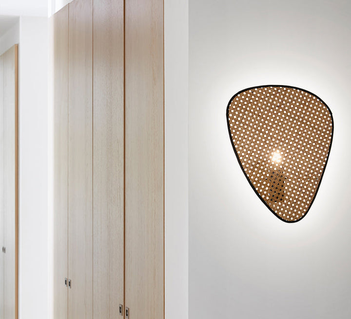 Bamboo Wall Lamp for Bathroom | Wicker Wall Sconce - Noel