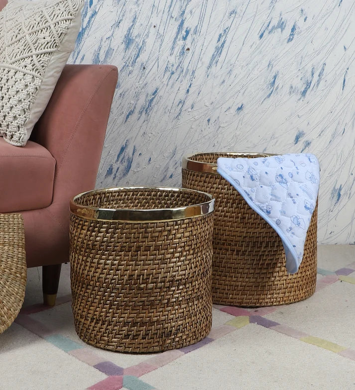 Rattan Planter 8" Dia x 8" H for Indoor - Rebecca