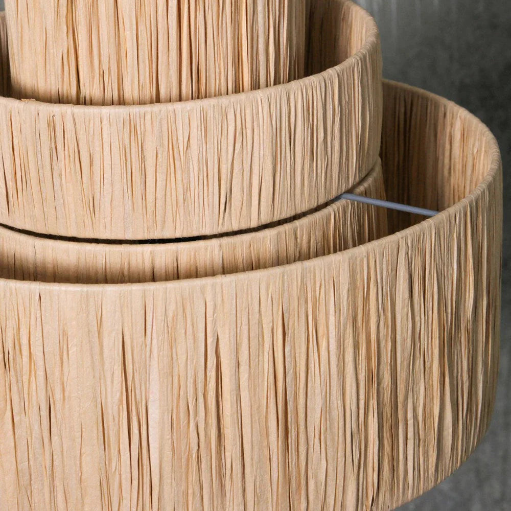 Bamboo Chandelier for Staircase | Cane Hanging Light - Callum