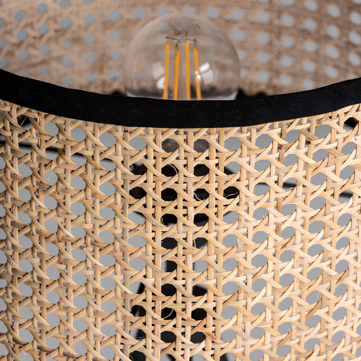 Rattan & Bamboo Table Lamp for Bedroom | Handmade - Kaia