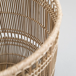 Hem rattan bamboo laundry basket beige
