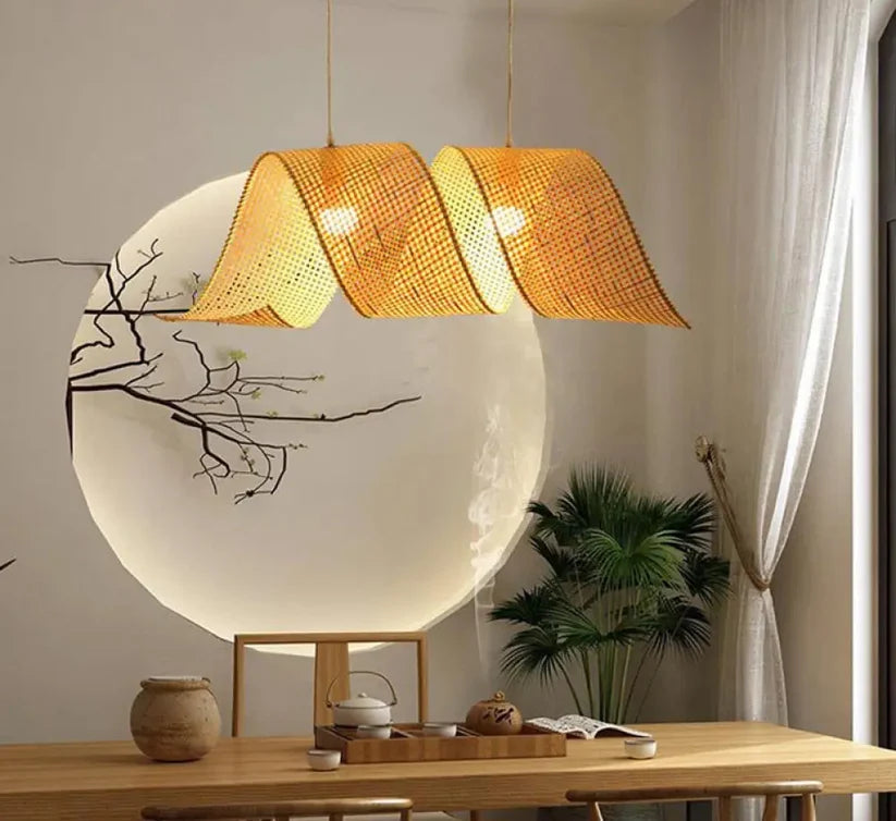 Wicker Hanging Light for Dining Room - Silvano