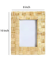 Rattan Photo Frame 4x6 Inch for Home - Bodine