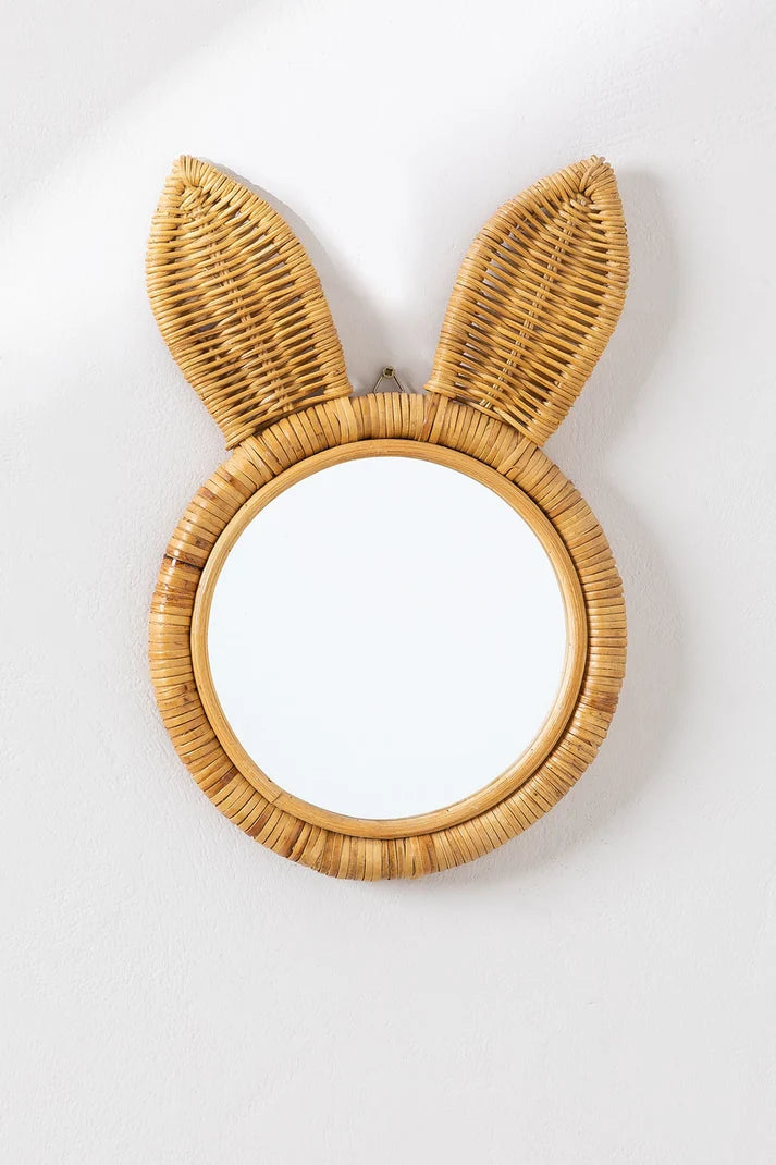 Rattan Wall Mirror for Living Room - Emeric