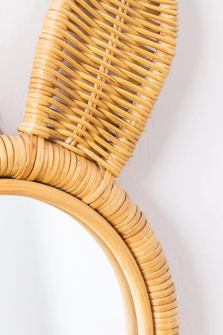 Rattan Wall Mirror for Living Room - Emeric