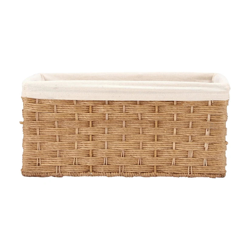 Bamboo Wicker Basket for Bathroom | Storage Organizer - Zephyr