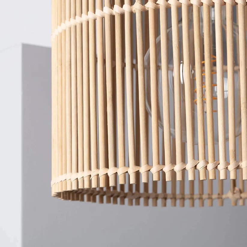 Bamboo Hanging Light for Bedroom | Rattan Pendant Lamp - Avital
