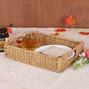 Seagrass Serving Tray for Kitchen | Kauna Grass Platter with Handles - Xerionson