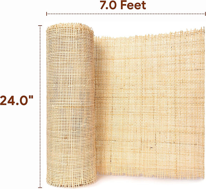 Cane webbing mesh | Rattan webbing mesh - 2 feet x 1 feet (Natural Square Shape)