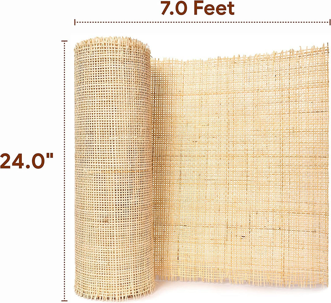 Cane webbing mesh | Rattan webbing mesh - 2 feet x 10 feet (Natural Square Shape)
