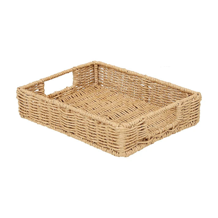 Seagrass Serving Tray for Kitchen | Kauna Grass Platter with Handles - Xerionson