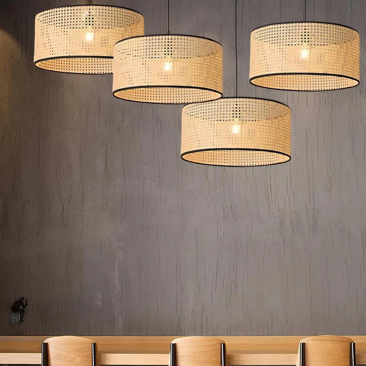 Rattan Hanging Light for Kitchen | Cane Pendant Lamp - Aldwyn