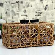 Rattan Storage Basket 11x7x5 Inch for Home - Rhydwen