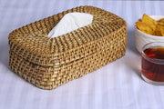 Rattan Tissue Box Holder for Bathroom | Cane Napkin Dispenser - Aricson