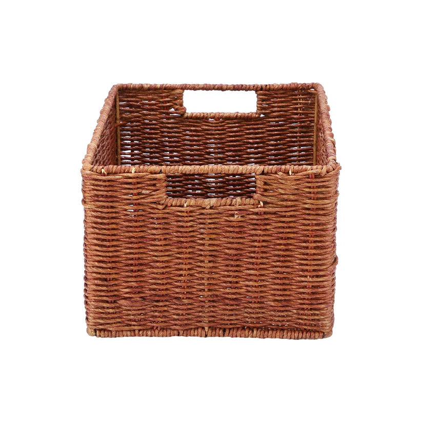 Bamboo Storage Basket 14x11x8 Inch for Home - Darian