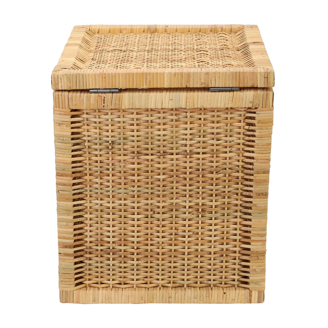 Wicker Storage Basket with Lid for Bathroom - Torrenfield