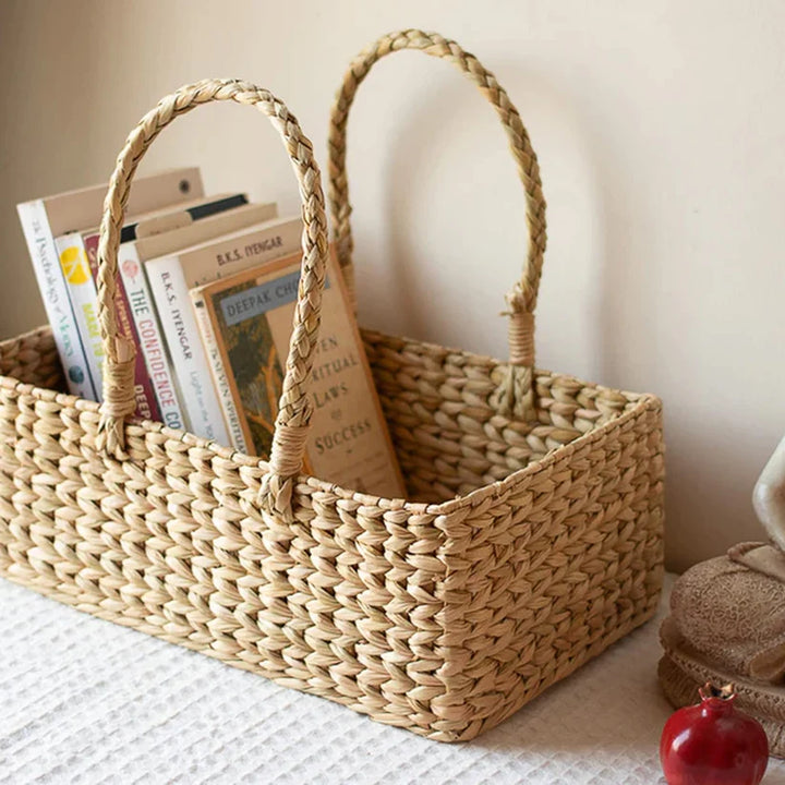 Wicker Storage Basket 10x8x5 Inch for Kitchen - Eldenton