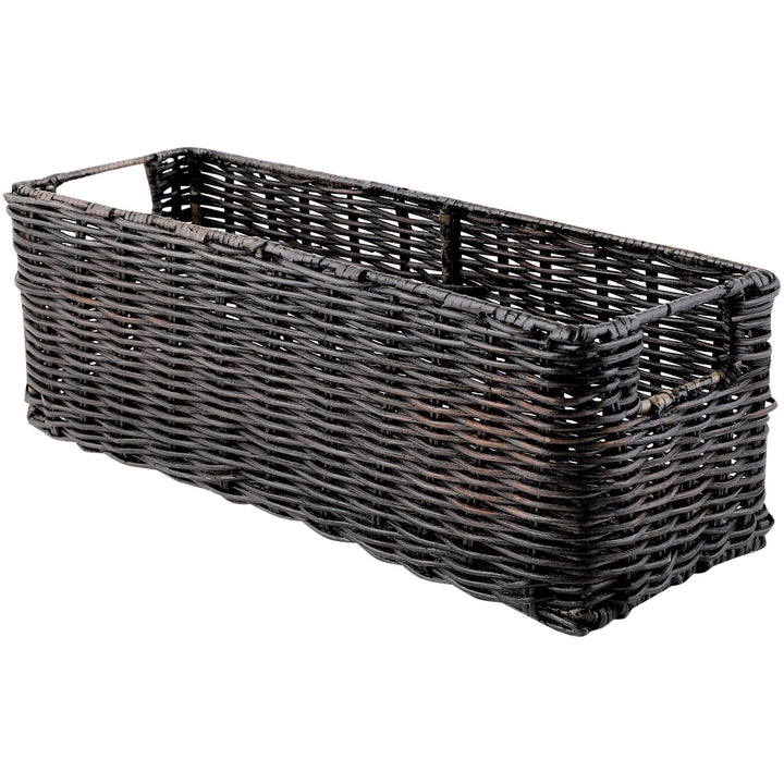 Wicker Vanity Tray Compact Antique Black - Amaya