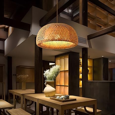 Bamboo Hanging lamp for Living Room | Rattan Hanging lamp | DOME by Luxury Rattan Handicrafts  - Lighting > Pendant Lights