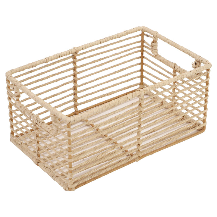 Seagrass Storage Basket 12x8x5 Inch for Bathroom - Corviston