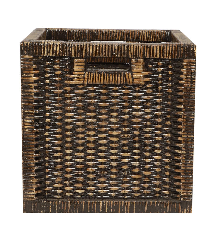 Wicker Storage Basket 12.5x13.5x12.5 Inch for Wardrobe - Idriston