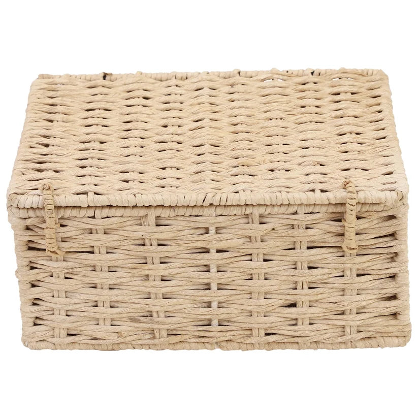 Kauna Grass Storage Basket with Lid - Kaine