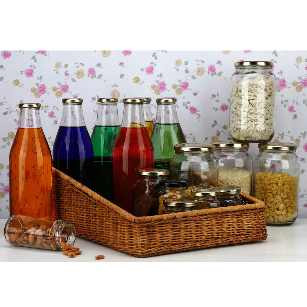 Luxury Rattan Handicrafts  Wicker Basket Organizer Basket suitable for Cloth, Storage Basket, Bin Organizer for Toiletry Towels Toys Bathroom Organizer Bread Basket Vegetable Basket (16" L x 12" W x 6" H, Brown) - Luxury Rattan Handicrafts 