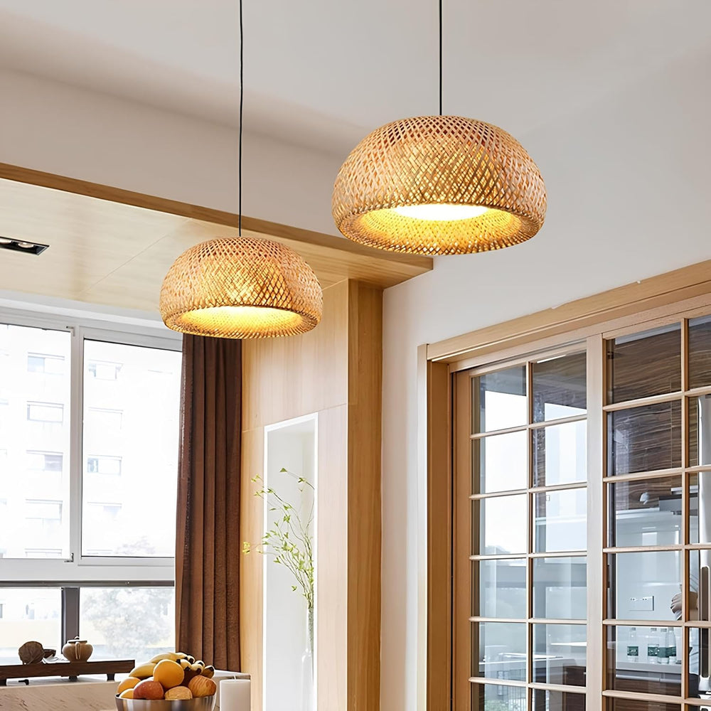 Bamboo Hanging lamp for Living Room | Rattan Hanging lamp | DOME by Luxury Rattan Handicrafts  - Lighting > Pendant Lights