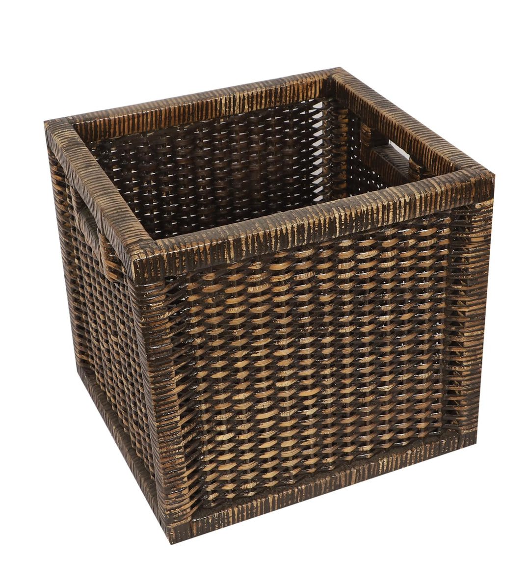 Wicker Storage Basket 12.5x13.5x12.5 Inch for Wardrobe - Idriston