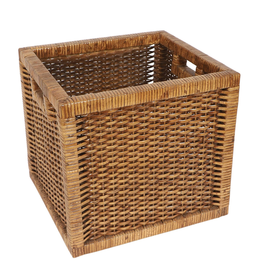 Wicker Wardrobe Basket for Storage | Brown Organizer for KALLAX - Jerricstonby