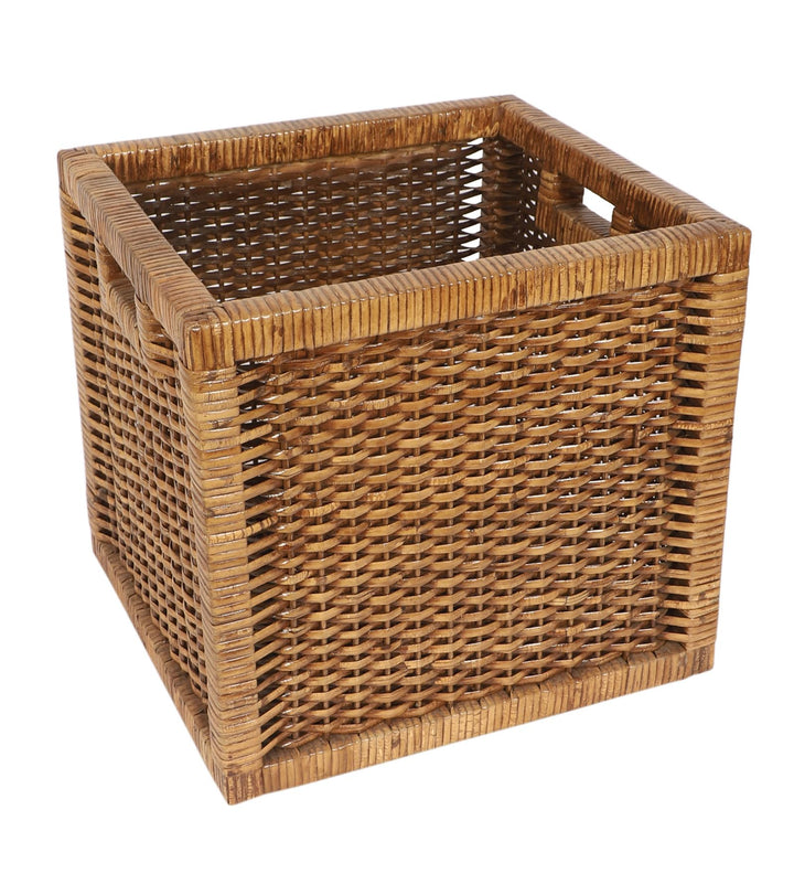 Wicker Wardrobe Basket for Storage | Brown Organizer for KALLAX - Jerricstonby